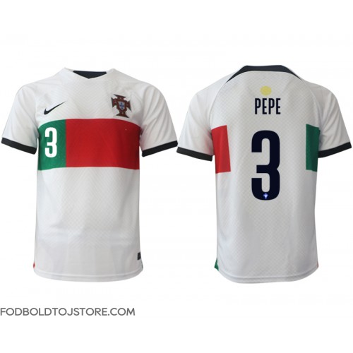 Portugal Pepe #3 Udebanetrøje VM 2022 Kortærmet
